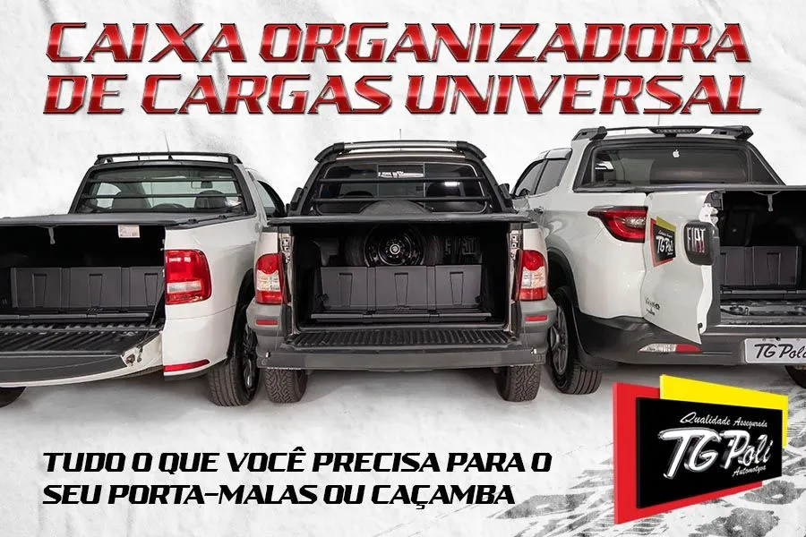 Caixa Organizadoras de Carga Universal: Tudo o que você precisa para o seu porta-malas ou caçamba.