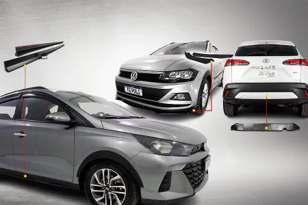 Spoilers dianteiro, lateral e traseiro: estilo e personalidade para veículos