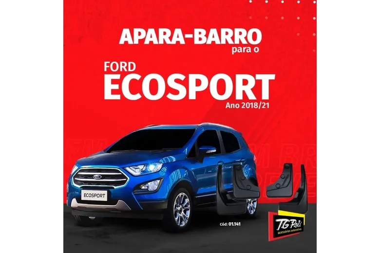 Apara-Barro Ford Ecosport 18/21 Conjunto 4 Peças (Preto)