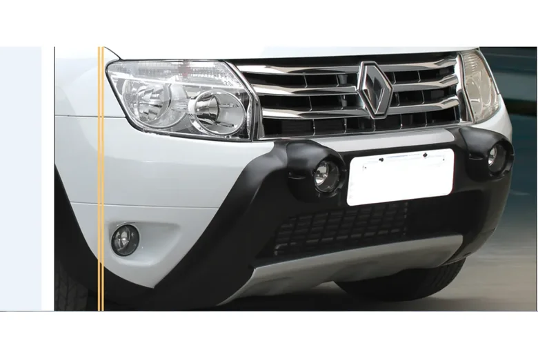 Overbumper  Orig.tgpoli Duster 11/14 com Alojamento P/ Farol de Milha (Preto c/ Prata-Aluminium)