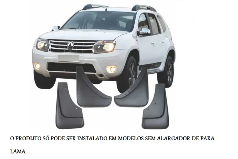 Apara-Barro Renault Duster 11/14 Conjunto 4 Peças (Preto)