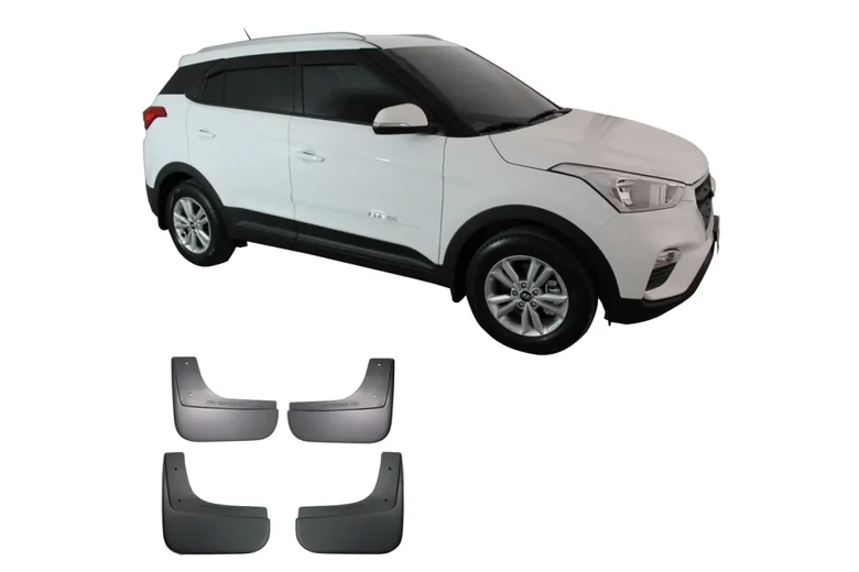 Apara-Barro Hyundai Creta 17/21 Conjunto 4 Peças (Preto)