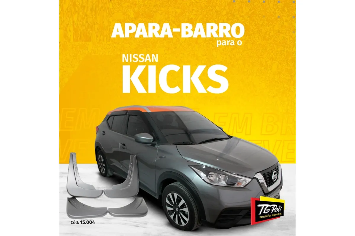 Apara-Barro Nissan Kicks 17/22 Conjunto 4 Peças (Preto)