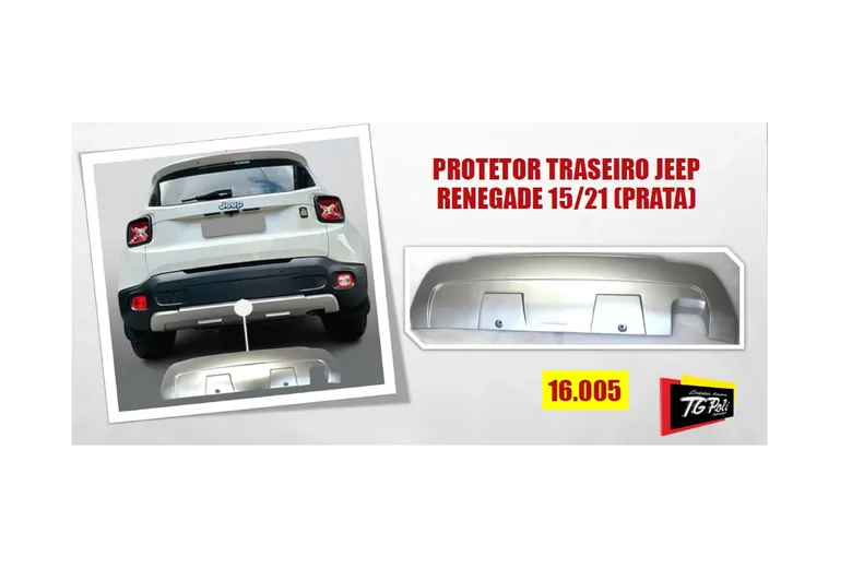 Protetor  Traseiro Jeep Renegade 15/21 (Prata)