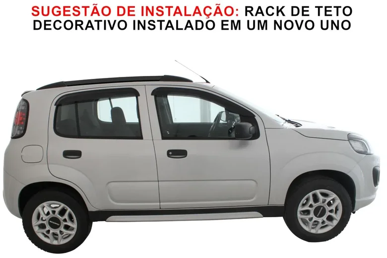 Rack de Teto Decorativo Universal Aplicável Até 1,54M (Preto) Instalado Em Um Uno