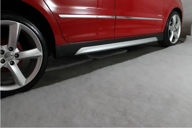 Spoiler Lateral Universal Sport-Road Aplicável de 1,65M A 2,05M (Preto c/ Prata-Aluminium)