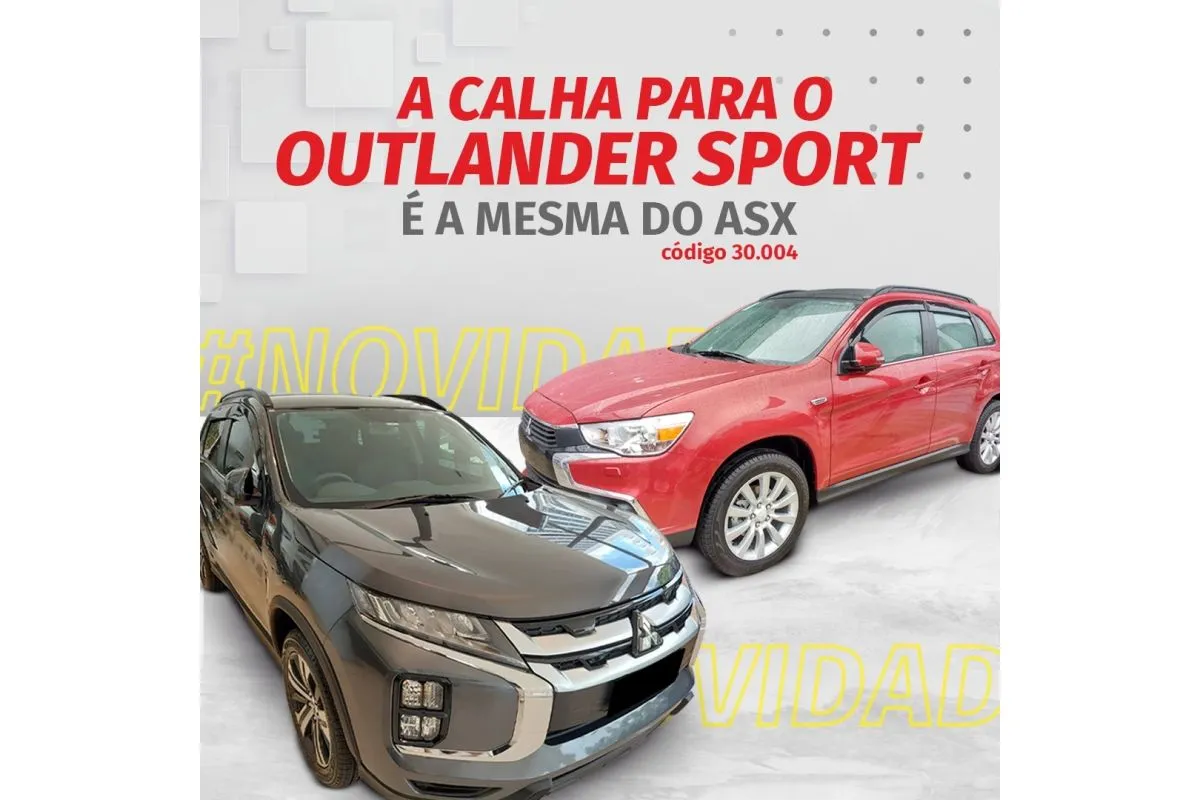 Calha para Carro Inteiriça/Slim Outlander Sport 2020/ 2022