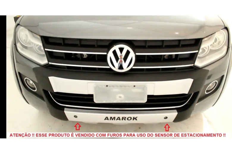 Overbumper Amarok 10/16 (Preto c/ Prata-Aluminium)