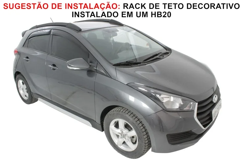 Rack de Teto Decorativo Universal Aplicável Até 1,54M (Preto) Instalado Em Um Hb20