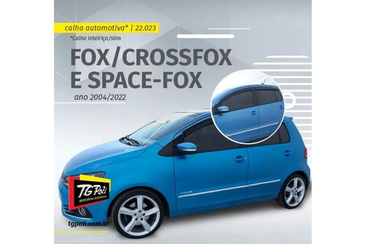 Calha Inteiriça/Slim Vw Fox / Crossfox E Space-Fox 04/22 4 ...