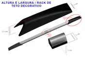 Rack de Teto Decorativo Universal Aplicável até 1,54M (Preto c/ Prata-Aluminium) Instalado em um Gol G7 - Imagem: 1