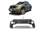 Overbumper Duster  Oroch 15/22  C/Alojamento para Farol de Milha (Preto c/ Prata Aluminium) - Imagem: 1