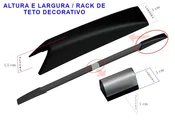 Rack de Teto Decorativo Universal Aplicável até 1,54M (Preto) Instalado em um Gol G7 - Imagem: 1