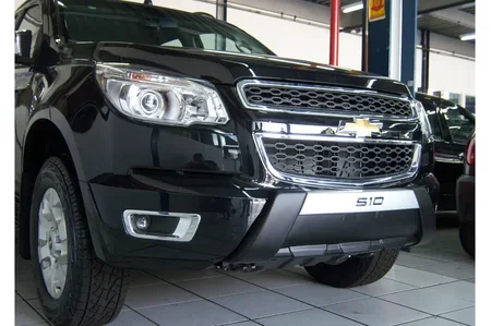 OVERBUMPER S 10  CAB. SIMPLES E CAB. DUPLA 12/15 (PRETO C/ PRATA-ALUMINIUM)