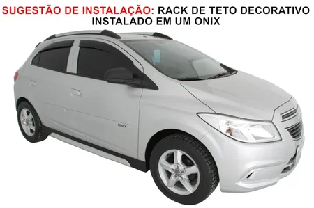 RACK DE TETO DECORATIVO UNIVERSAL APLICÁVEL ATÉ 1,54M (PRETO C/ PRATA-ALUMINIUM) INSTALADO EM UM ONIX