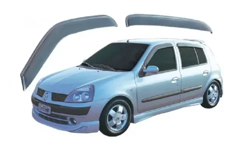 CALHA PARA CARRO (DEFLETOR) CLIO HATCH/SEDAN 00/16 4 PORTAS