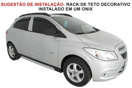 RACK DE TETO DECORATIVO UNIVERSAL APLICÁVEL ATÉ 1,54M (PRETO) INSTALADO EM UM ONIX