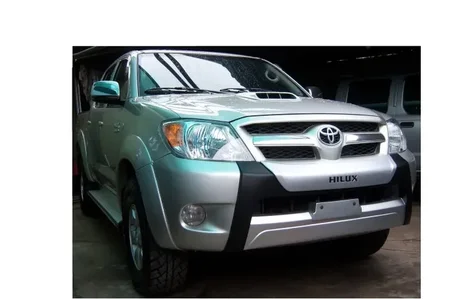 OVERBUMPER HILUX CABINE DUPLA 05/08 (PRETO C/ PRATA-ALUMINIUM) 