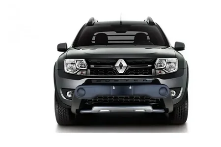 OVERBUMPER DUSTER 15/19  S/ ALOJAMENTO P/ FAROL DE MILHA (PRETO C/ PRATA ALUMINIUM)