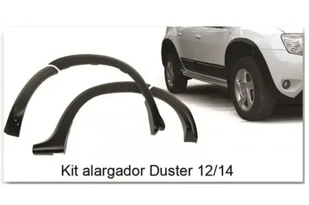 ALARGADORES DUSTER 11/14 CONJUNTO 8 PEÇAS (PRETO)
