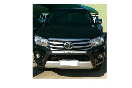 Overbumper Hilux 16/18 Cab. Dupla (preto c/ prata-aluminium)